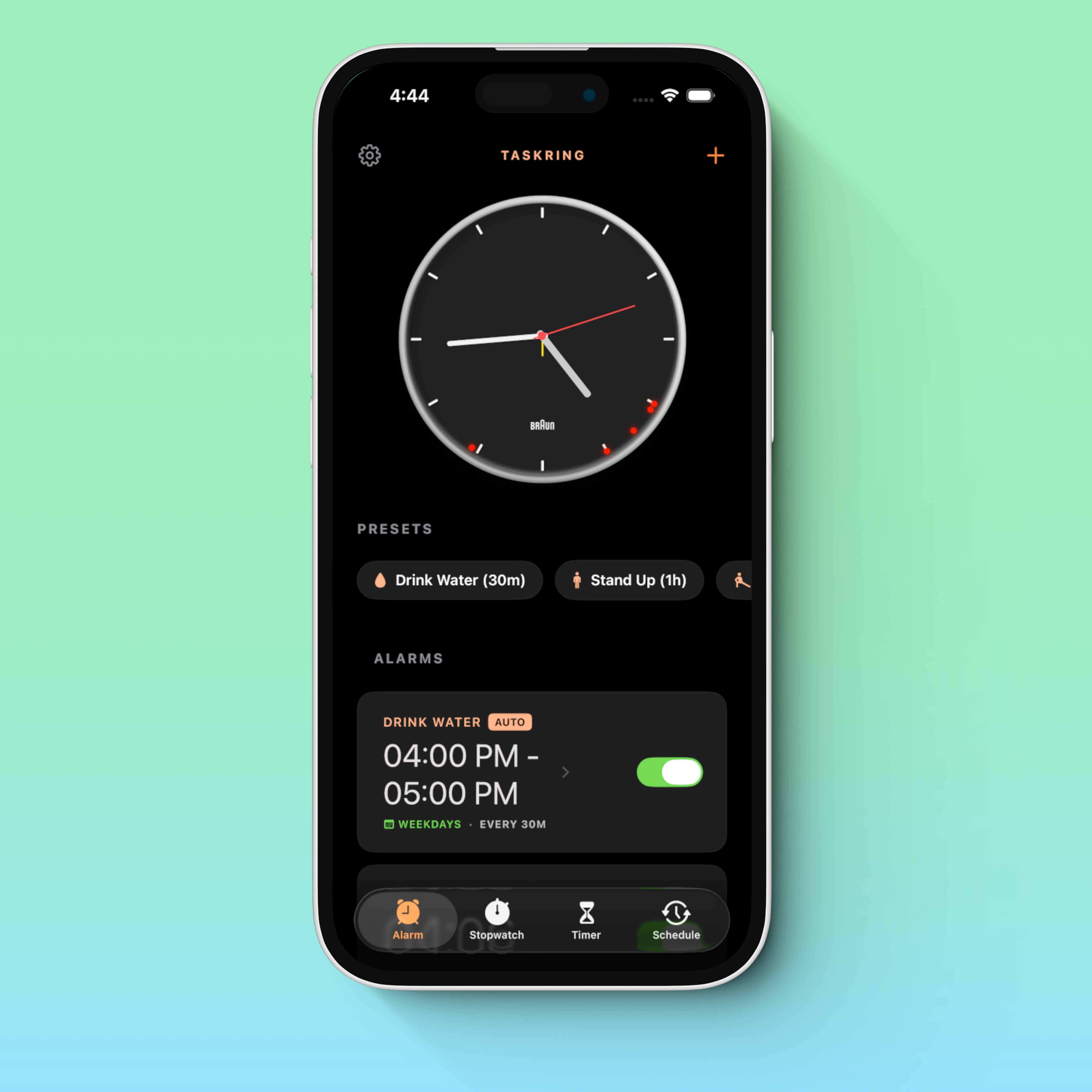 TaskRing iOS App Screen